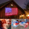 Ultra-bright LED Flag Net Light American with 420 Ultra Bright LEDs Waterproof String Indoor Outdoor Lights for Yard Garden Memorial Day Independence