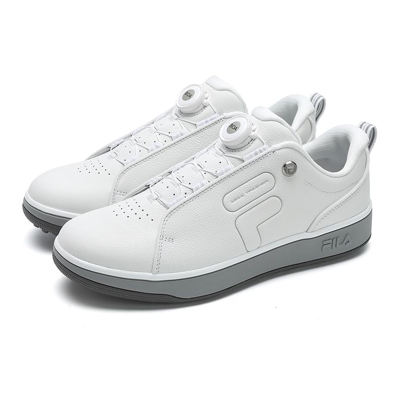 Fila GF 1911 Тренировочные Кожаные Классические Логотип Бренда Повседневные Удобные Универсальные Спортивные Низкие Гольф Обувь Мужские кроссовки Белый Серый A12M521701FBL