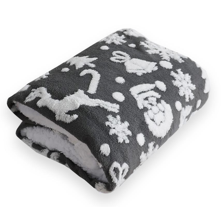 Двухслойное теплое фланелевое жаккардовое одеяло для зимы