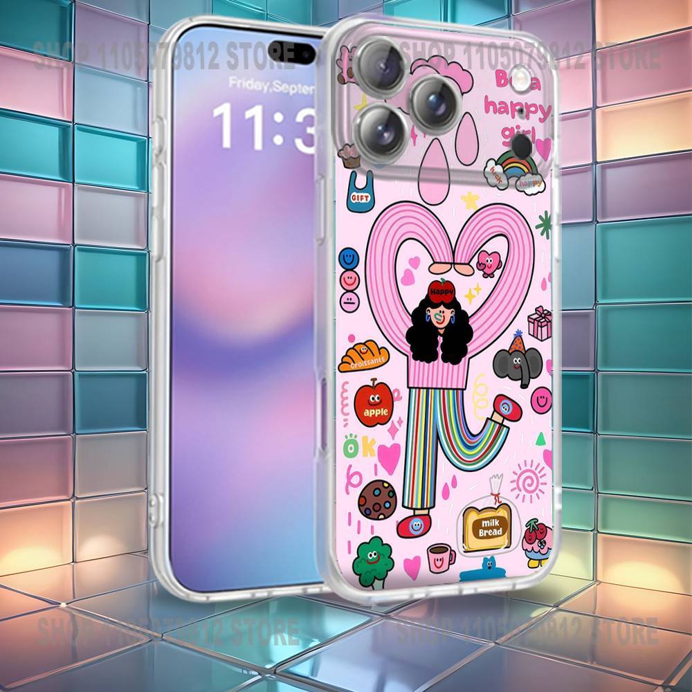 Funny funny boys and Cute girls Phone Case For iPhone 16,14,11,17,13,15,12,Air,Plus,Pro,Max,E,Mini Frosted for Magnetic Wireless
