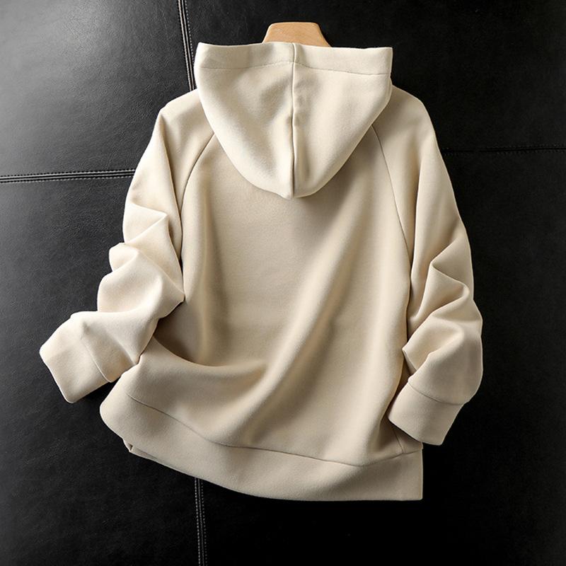 Женская толстовка, повседневная свободная толстовка с карманом, модный топ, однотонный пуловер с длинными рукавами и шнурком