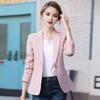 Spring Autumn Suit Coat Women Lapel Long Sleeve Slim Fit Single Button Suit Jacket with Pockets Office Lady Outwear