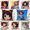 Нежный Art SSuzumiya Haruhi No Yuuutsu Наволочка Стирка Лен Мягкая для Ежедневного Дивана Кровати Декор Домашней Комнаты