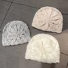 Autumn and winter ins niche warm versatile mohair knitted pullover hat women's fashion retro handmade crochet wool hat