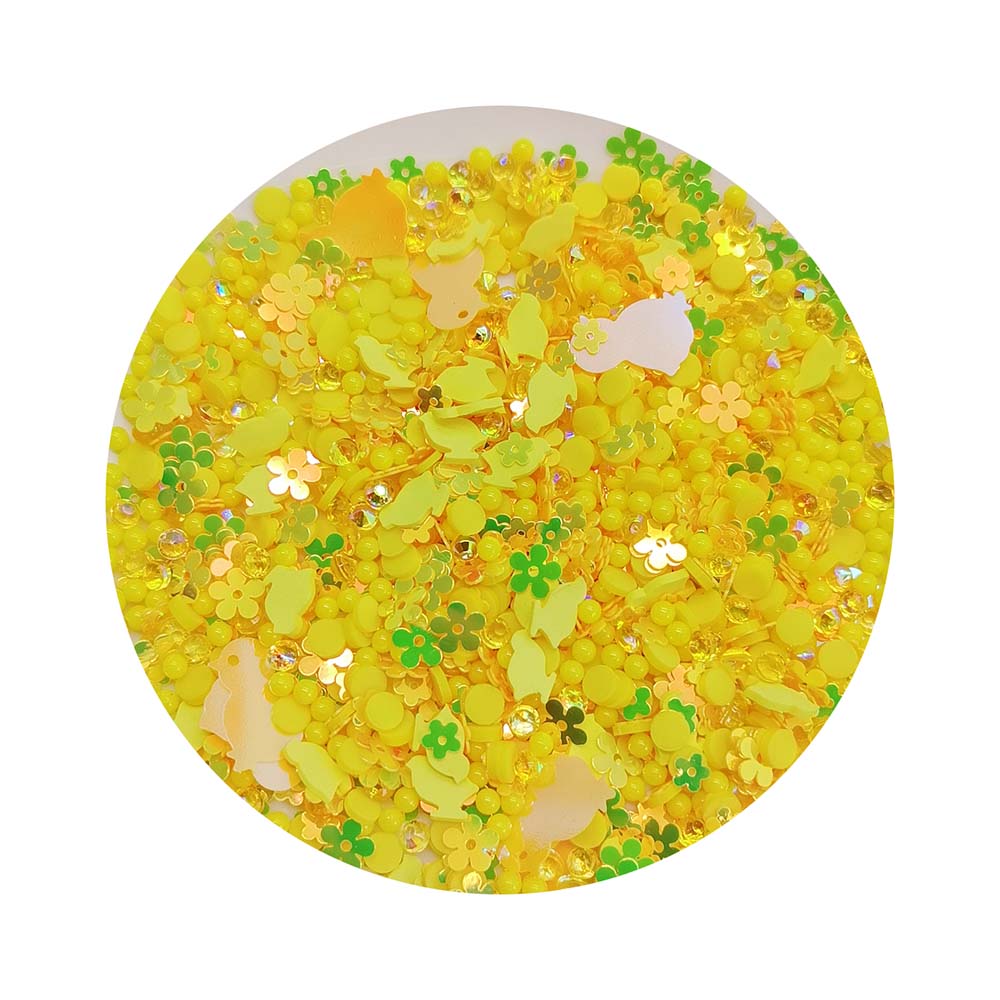 Factory Bulk 1kg Yellow Duck Shape Soft Polymer Bead Mini Clay Embellishments Ideal for DIY and Decorations
