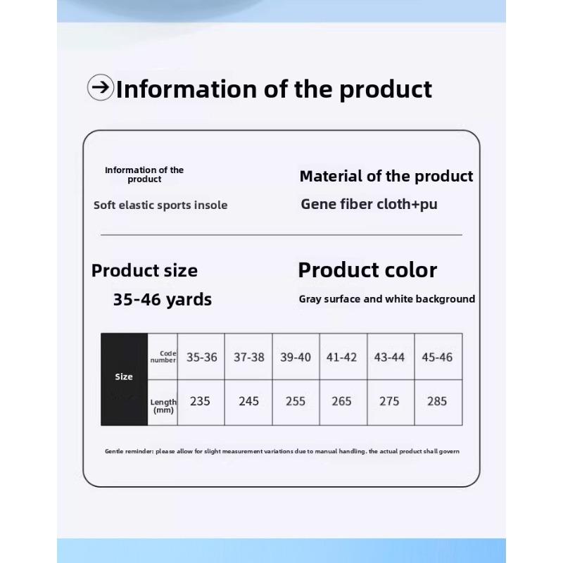 3pair Step on Insole Comfortable Massage Sports High Elastic Shock  Antibacterial Deodorant Sweat   Men Shoes Height Increase