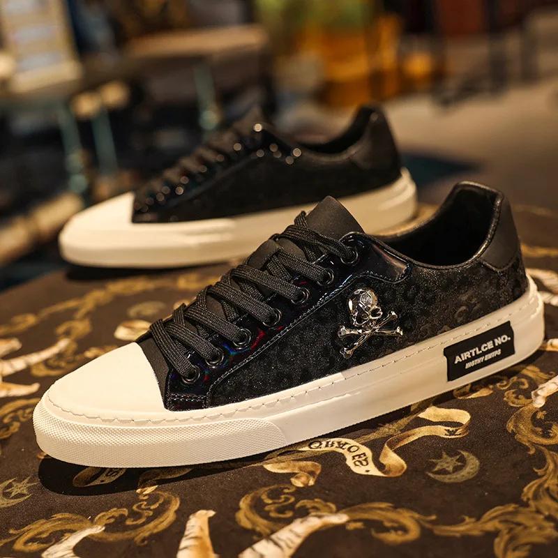 Роскошные мужские повседневные туфли Tinsel Skulls Brand Кроссовки для мужчин Кроссовки на массивных каблуках 2024 года Новые мужские дизайнерские высококачественные туфли