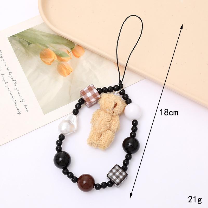 Красочный мультяшный чехол для телефона с ремешком и электропокрытием в квадратную клетку