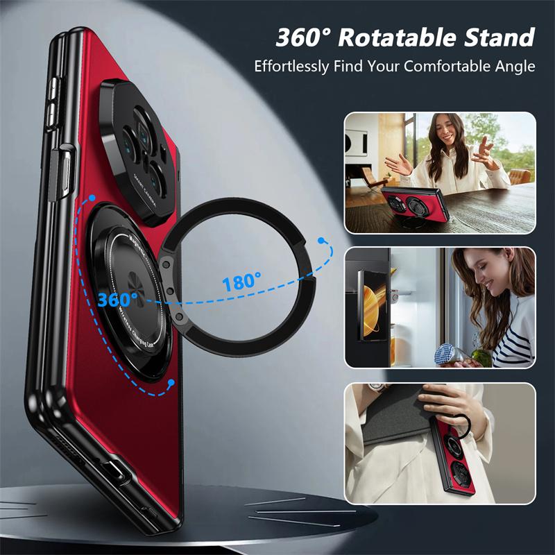 Матовый однотонный чехол для телефона Honor Magic V3 v3 с жесткой защитой, противоударная защитная пленка с чехлом-держателем