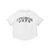 Li-Ning X Phil Hackett Co-Branded Color Block Letter Single-Breasted Loose Short Sleeve Shirt Men Tops Standard-White Shark-Grey AFDU255-2