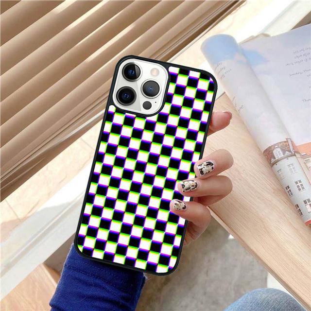 Клетка Шахматная Клетка Клетчатый Чехол для Телефона Для iPhone 17 Air 15 16 14 13 12 Pro Max 11 Pro Max Plus