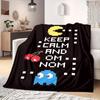 PacMan Anime Print Blanket Warm  Comfortable Flannel Blanket Suitable for Bedrooms, Sofas, Beds, Chairs, Picnics, Travel