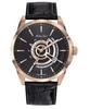 Mondo Leather Strap Black Dial Quartz H711PN Men's Watch