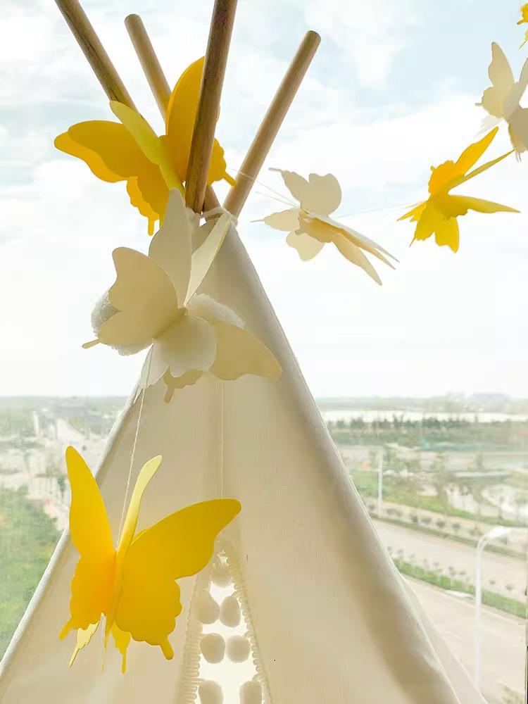 Красочные 3D бабочки из бумаги, цветы, декор для вечеринок и мероприятий