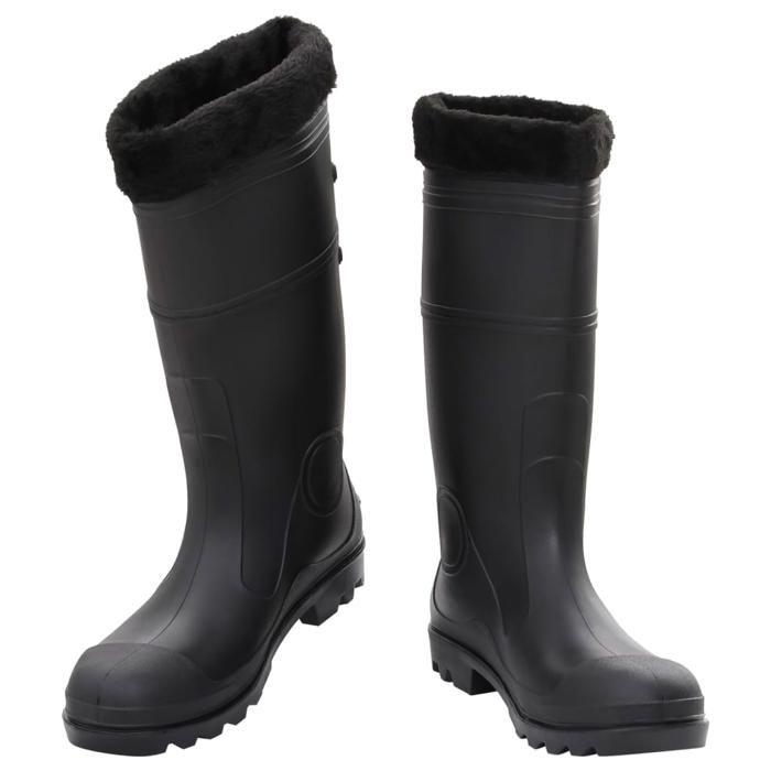 VidaXL Black Rain Boots Size 38-46 PVC