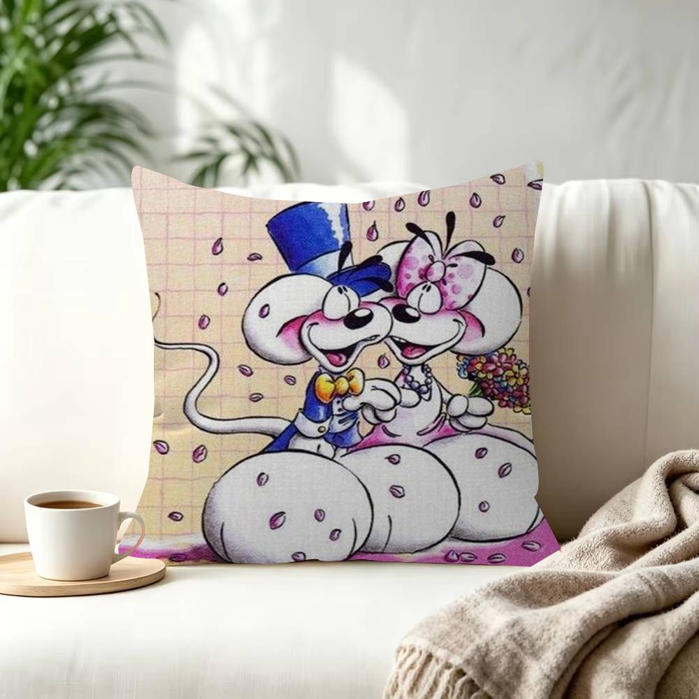 Character Diddl Cute  Decorative Pillowcase Square Pillowcase Home Office Decorative Cushion Cover