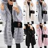 Womens Faux-Fur' Gilet Long Sleeve Waistcoat Body Warmer Jacket Coat Outwear