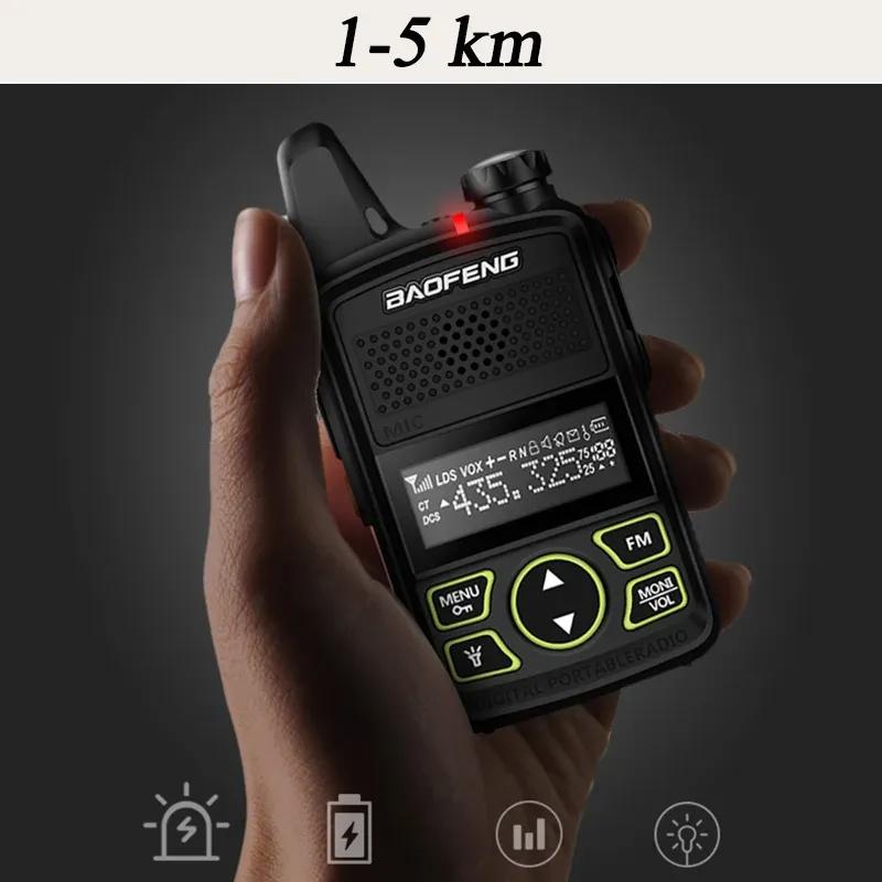 Baofeng BF-T1 Mini Walkie Talkie 1/2/4PCS UHF 400-470Mhz USB Charger Portable Two Way Radio 1500mah 20CH Kids Gifts Transceiver