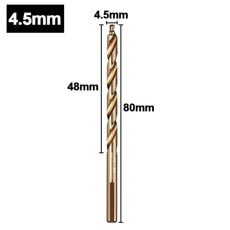 Сверло спиральное ступенчатое кобальтовое, сверло из быстрорежущей стали M35 с прямым хвостовиком (3-13mm) для металла, нержавеющей стали, железа