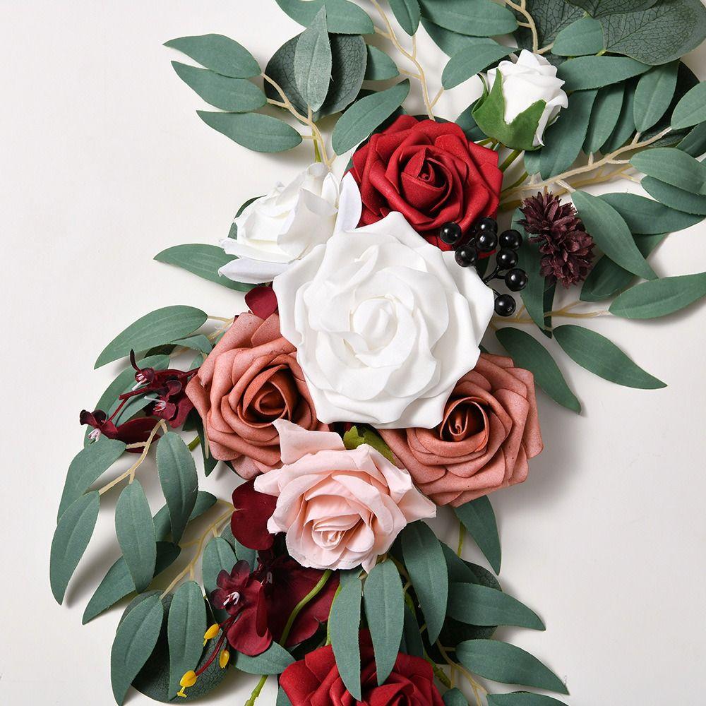 Eucalyptus Fake Floral Wedding Decorations Ceremony Flower Wreath Arch Flowers Kit  Wedding Party