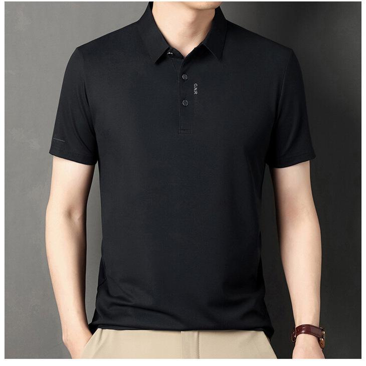 Футболка мужская с коротким рукавом, высококачественная вафельная повседневная тонкая средняя и зеленая универсальная мужская не требующая глажки универсальная одежда