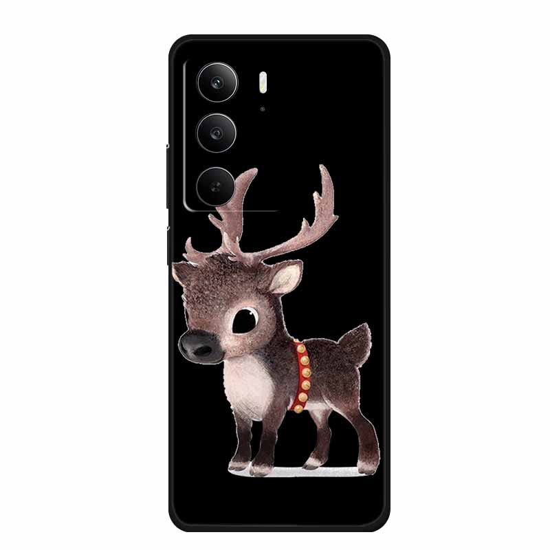 Для Realme Narzo 80 Lite 5G Чехол Narzo80 Lite Чехол Мультяшный Кот ТПУ Черный Силикон Мягкий Чехол для Телефона Для Realme Narzo 80Lite Funda