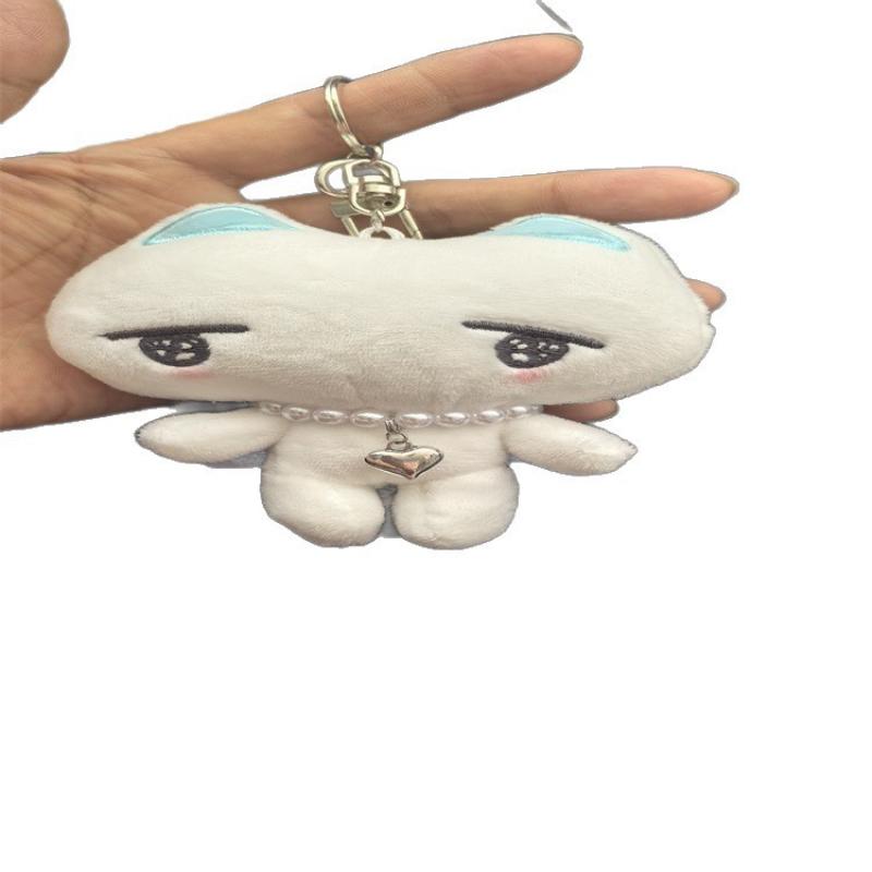 Kawaii Kitten Plush Keychain, Cute Cat Plushie Toy for Bag Charm, Couple Gifts Accessories