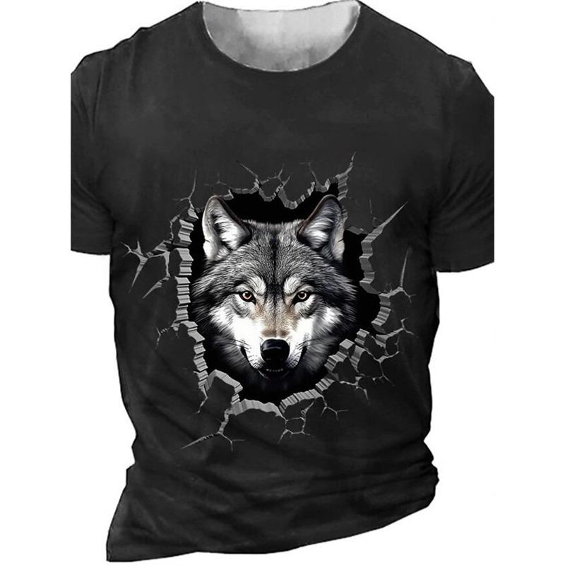 2024 Новая модная футболка с принтом животных и лошадей в формате 3D для мужчин и женщин, повседневная футболка с коротким рукавом для детей, уличная одежда, забавные графические футболки