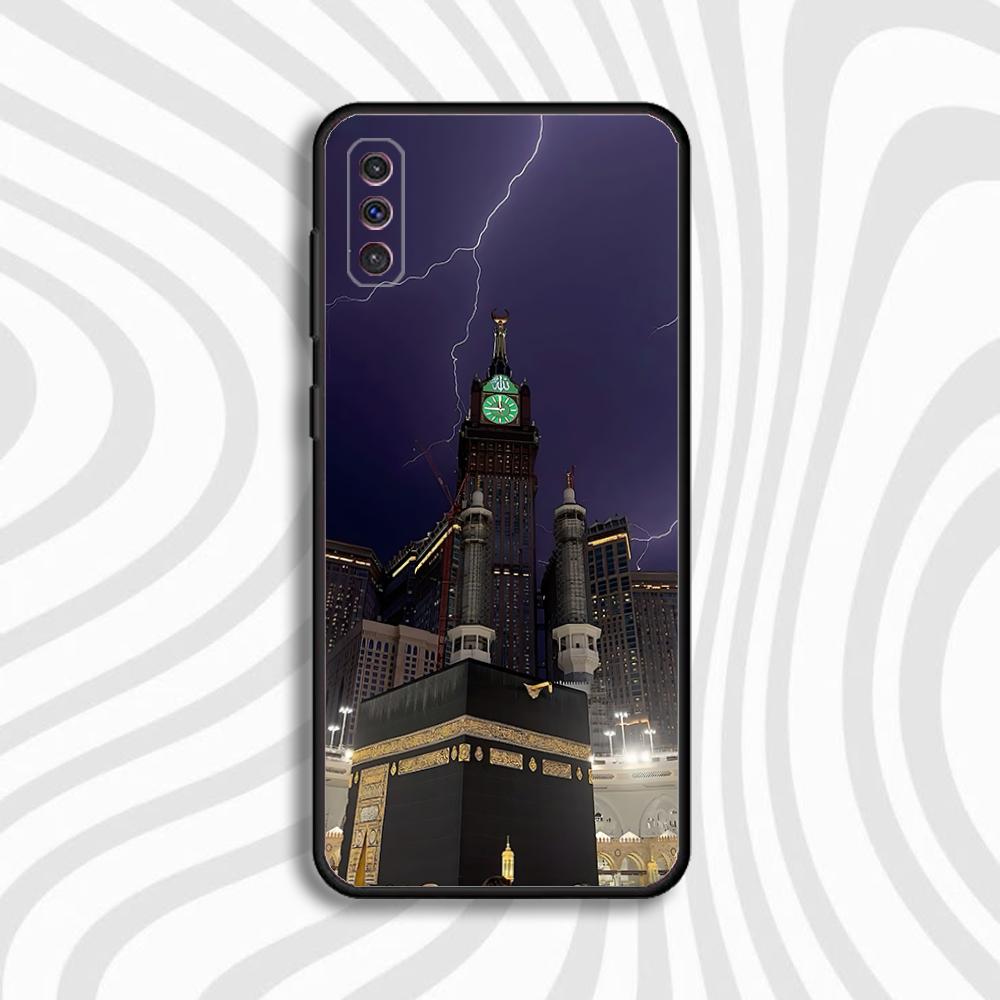 Чехол на телефон Кааба Мекка Махка для Samsung S 25,24,23,22,30,21,10,9,Ultra,Plus,Lite,FE,4,5 G Черный Мягкий Чехол