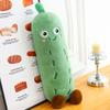 Улыбающийся Огурец Плюшевая Кукла Очаровательный Овощ Эмодзи Подушка Мягкая Набивная Овощная Игрушка Декоративные Подарки
