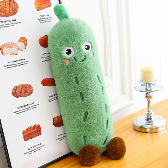 Улыбающийся Огурец Плюшевая Кукла Очаровательный Овощ Эмодзи Подушка Мягкая Набивная Овощная Игрушка Декоративные Подарки