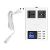 Светодиодный USB-адаптер-зарядное устройство Защита от перенапряжения и перегрузки по току 8-портовый USB ЖК-зарядное устройство Адаптер питания Вилка ЕС AC100-240В