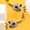 Cat Toy Rechargeable LED Interactive Simulation Mouse Toy Realistic Moving Mouse with Feather
