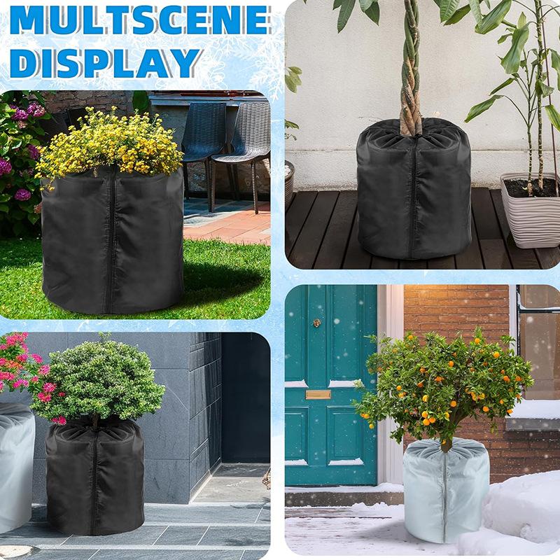 Reusable Plant Frost Cover Winter Protection Bag with Drawstring for Trees Shrubs Palms Cold Resistant Bug Proof Garden Blanket