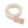 Wide Elastic Waistband Bling Women Waist Belt Sweet Pearl Waist Belt  Skirt Decoritive
