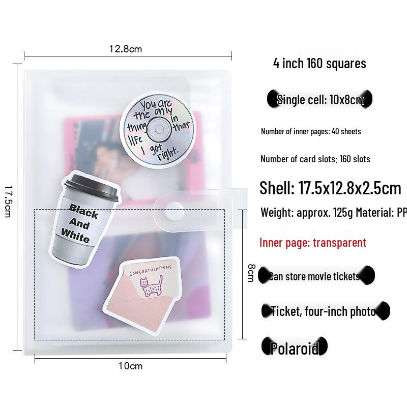 3-дюймовый прозрачный фотоальбом Polaroid Mini для фотографий, билетов и открыток Скрапбукинг