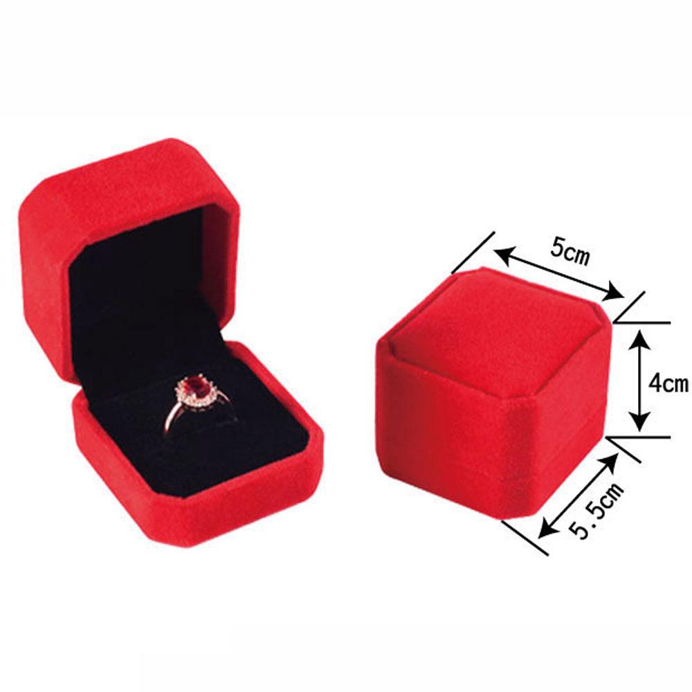 Packaging Box Square Ring Holder Box Storage Organizer Earring Display Case Ring Box Jewelry Box