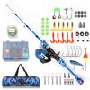 Kids Fishing Rod and Reel Combo Full Kit 1.2m1.5m Telescopic Casting Rod Pole with Spincast Reel