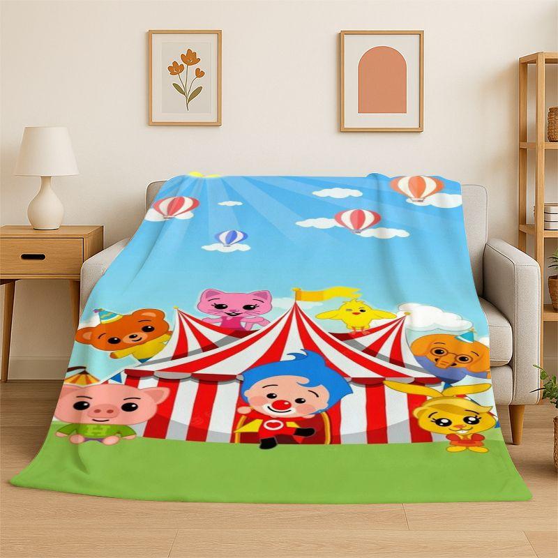 Cute plim plim Cartoon Soft Flannel Throw Blanket,Cozy Blanket for Bed,Couch,Sofa,Bedroom,Living Room,Travel,Picnic Camping