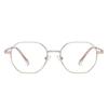 VINCENT CHASE EYEWEAR Unisex Zero Power Bluecut & Antiglare Computer Eyeglasses | Stainless Steel | Full Rim Hexagonal | | VC E13788