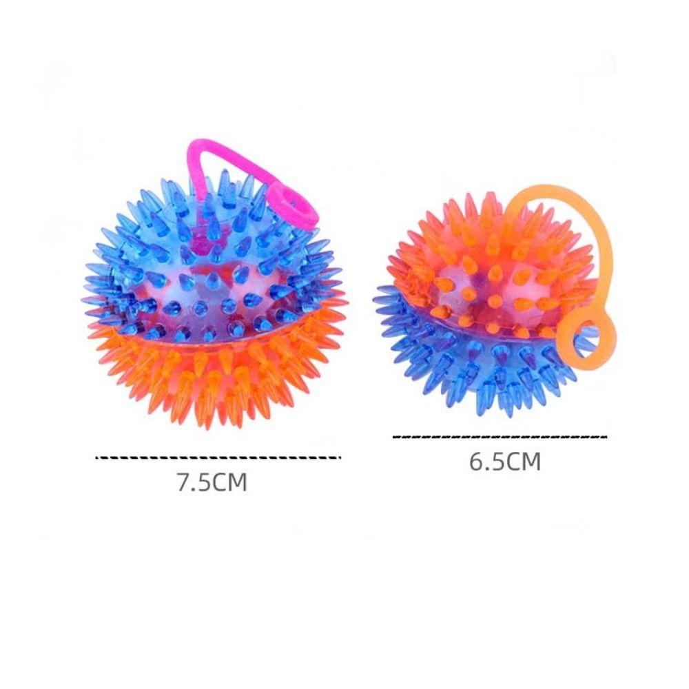 Decoration Glowing Hair Flash Ball Led Light Up Toy Glowing Elastic Ball Toy Elastic Glow Hair Ball