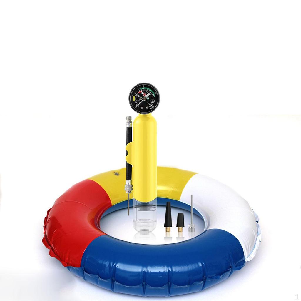 Насос для мяча с манометром Баскетбольный, Защищенный от дождя, Мяч для йоги, Спортивные аксессуары, Ручной