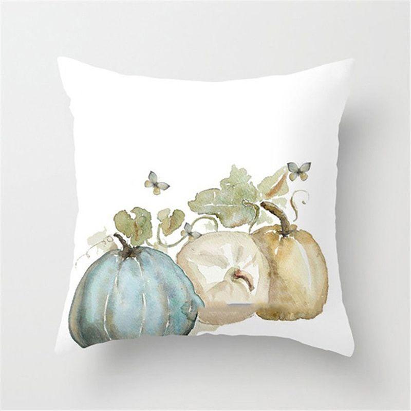 Classic Watercolor Pumpkin Cushion Cover Pillow Case For Timeless Halloween And Thanksgiving Decor