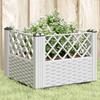 VidaXL Planter with Stakes White 43.5x43.5x43.5 Cm PP, Flower Box, Planter Stand, Flower Stand, Tub To 368010