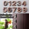 1 PC Waterproof Bronze ABS Plastic Numeral Room Number Digits Sticker Address Sign Door Plates
