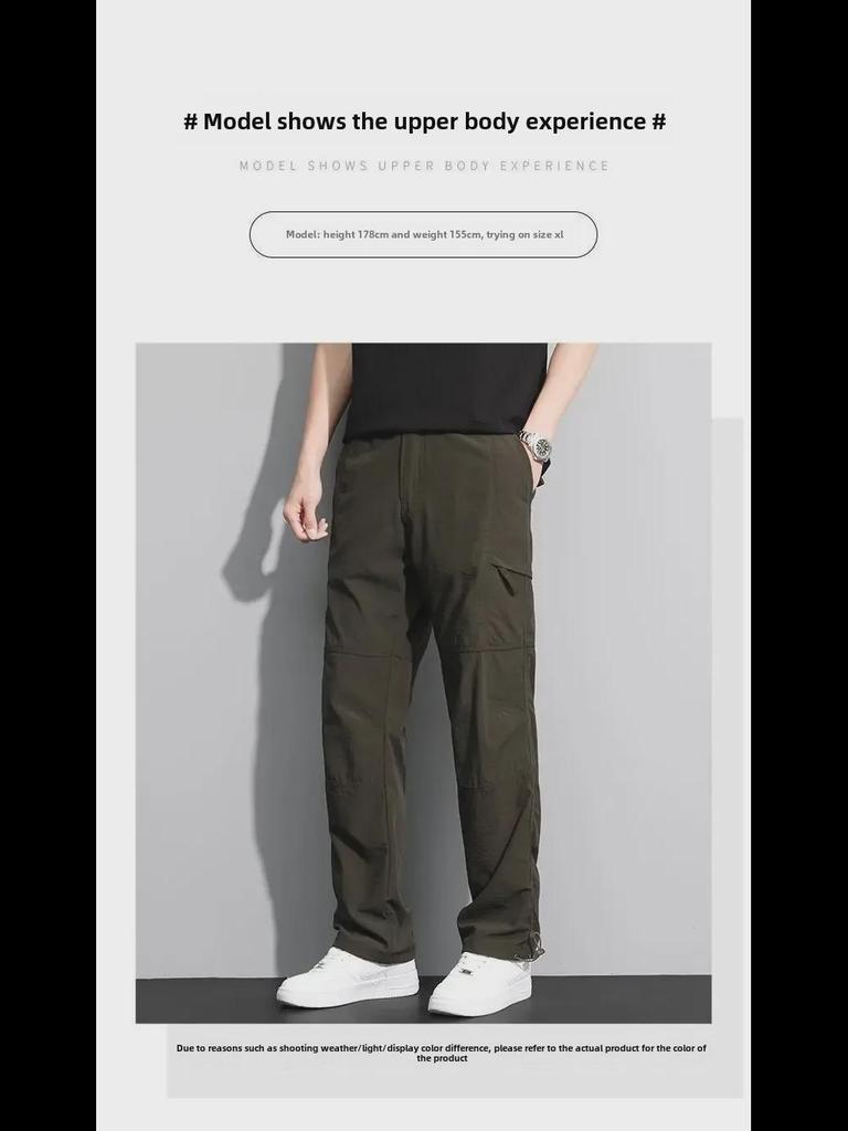 Men's Plus Velvet Thick Winter Cargo Pants - Loose, Multi-Pocket, Windproof, Waterproof, Quick-Drying.