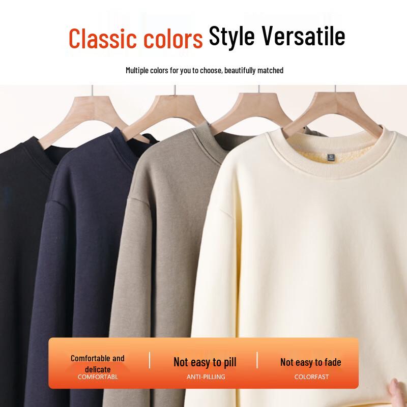 LUKKEN Men's Fleece-Lined Crew Neck Sweatshirt