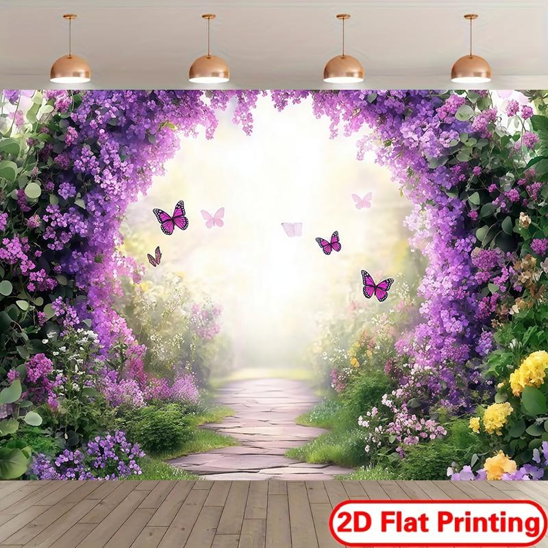 1pc Flower Arch Background Banner suitable for wedding decoration anniversary and photography props