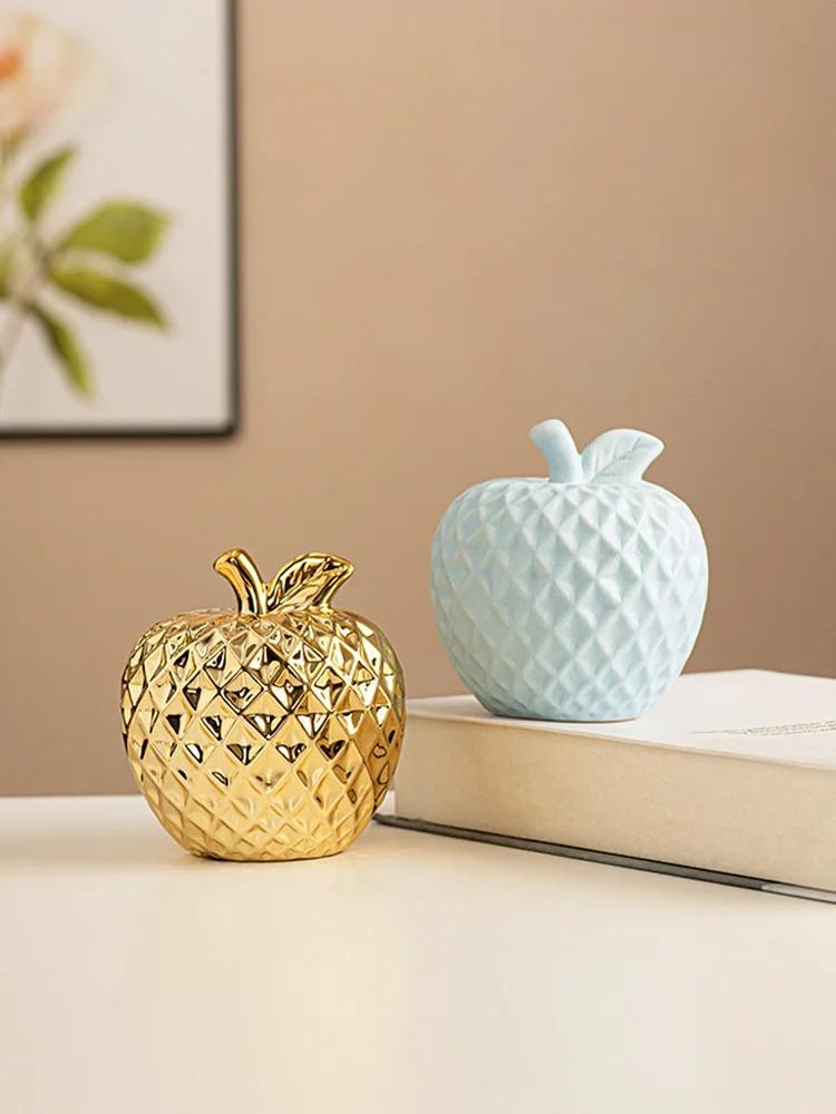 Минималистичное Простое Настольное Украшение Яблоко Керамическая Статуэтка Коллекция Центральный Элемент Камин Письменный Стол Шкаф Фигурка Украшение Поделки