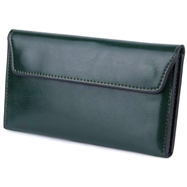 Aliwood Genuine Leather Women's Wallet Clutch Bag Large Capacity Ultra-Thin Fashion Simple Long Wallets Phone Bag Purse